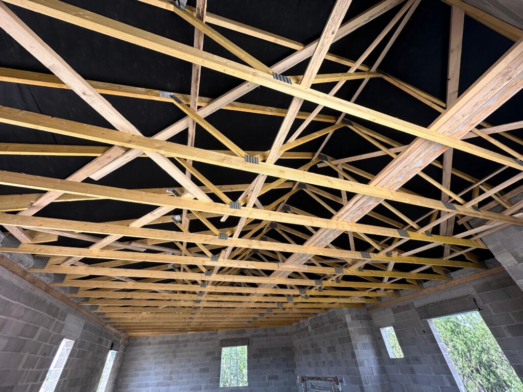 Structure charpente avant couverture